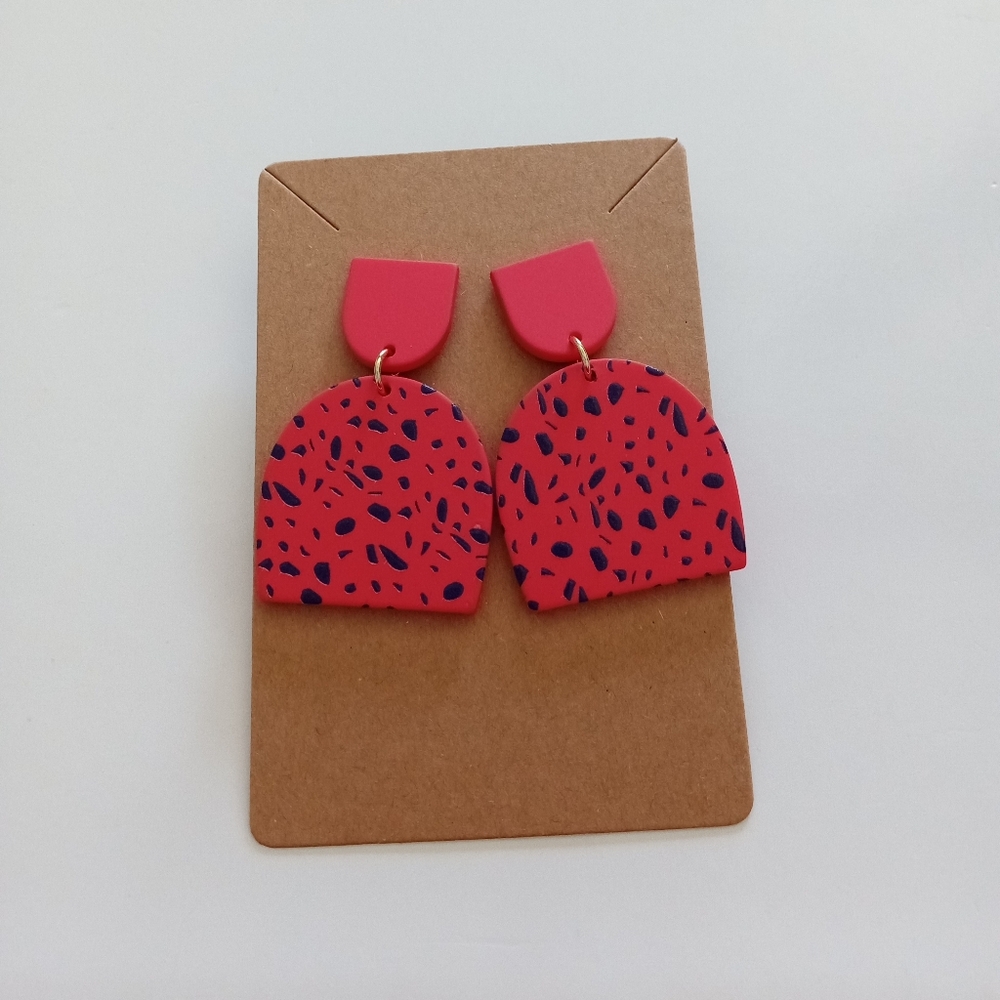 Stylish Red and Black  Earrings